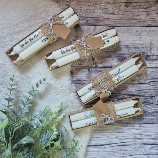 Kerzen - 2er Set - Geschenkidee - Schulanfang - Kitaabschied